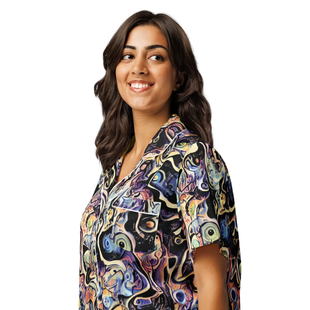 Grosz Galaxy on Women's Short Sleeve Pajama Top — Left Front