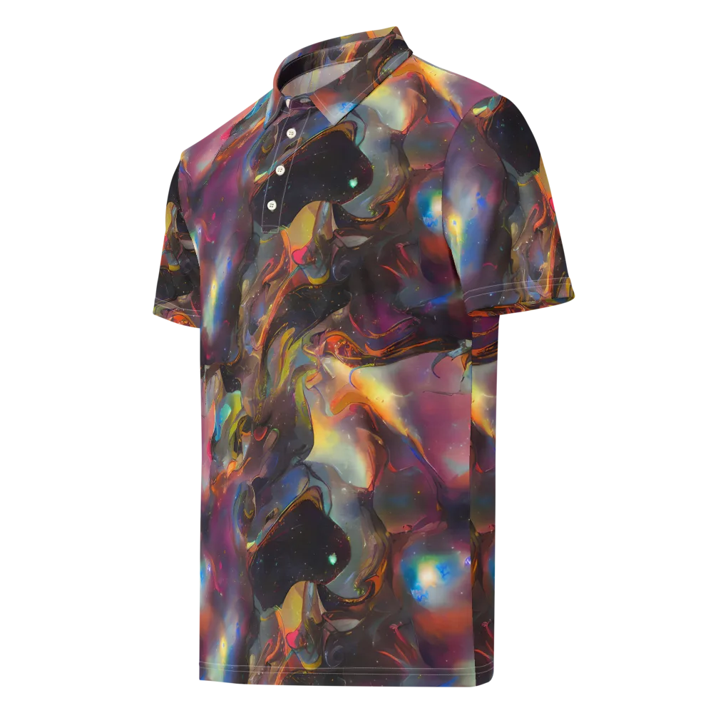 Cosmic Fusion on Men's Slim Fit Polo Shirt — Left Front