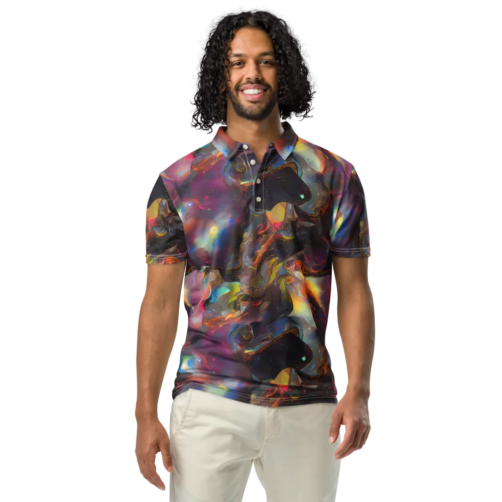 Cosmic Fusion on Men's Slim Fit Polo Shirt — Front