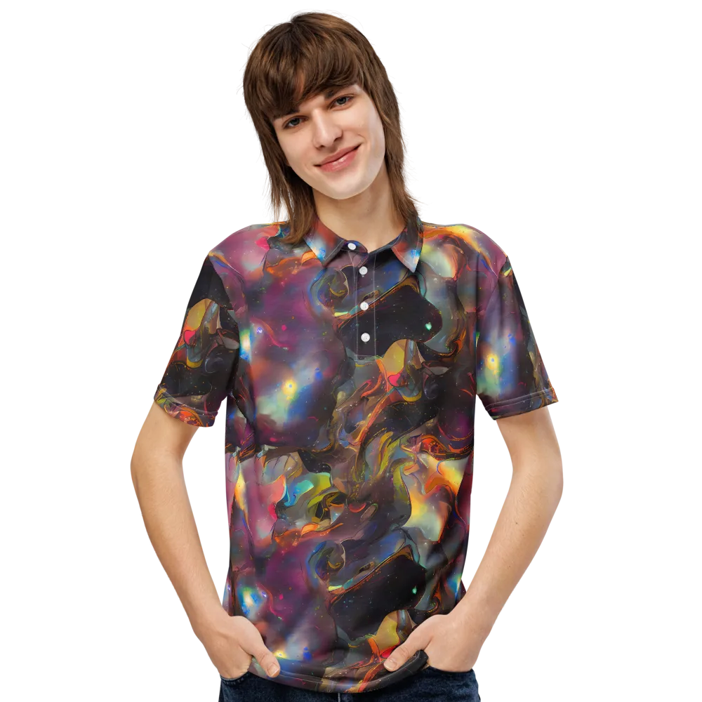 Cosmic Fusion on Men's Slim Fit Polo Shirt — Front