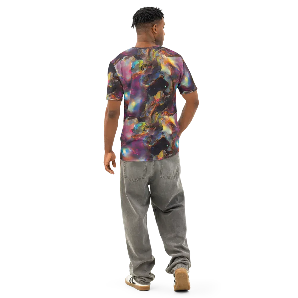 Cosmic Fusion on Men's Cotton Crew Neck T-Shirt — Back