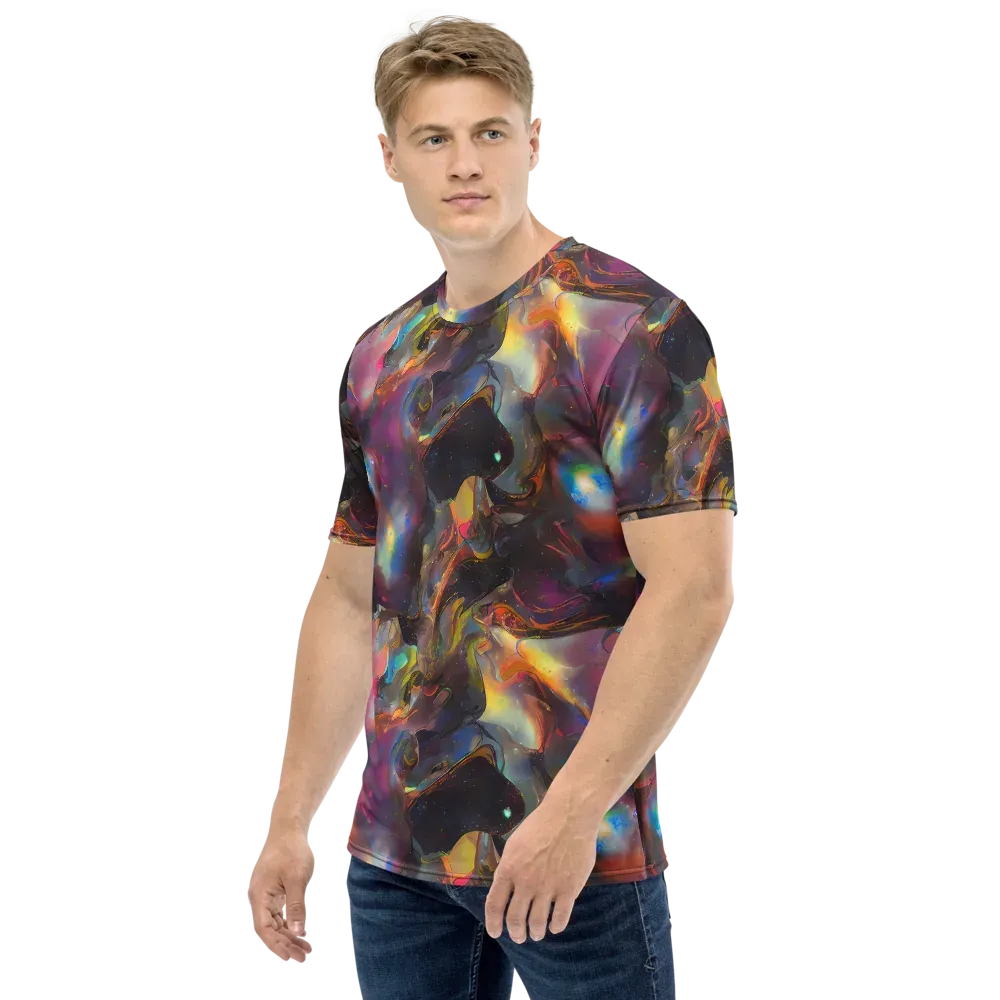 Cosmic Fusion on Men's Crew Neck T-Shirt — Left