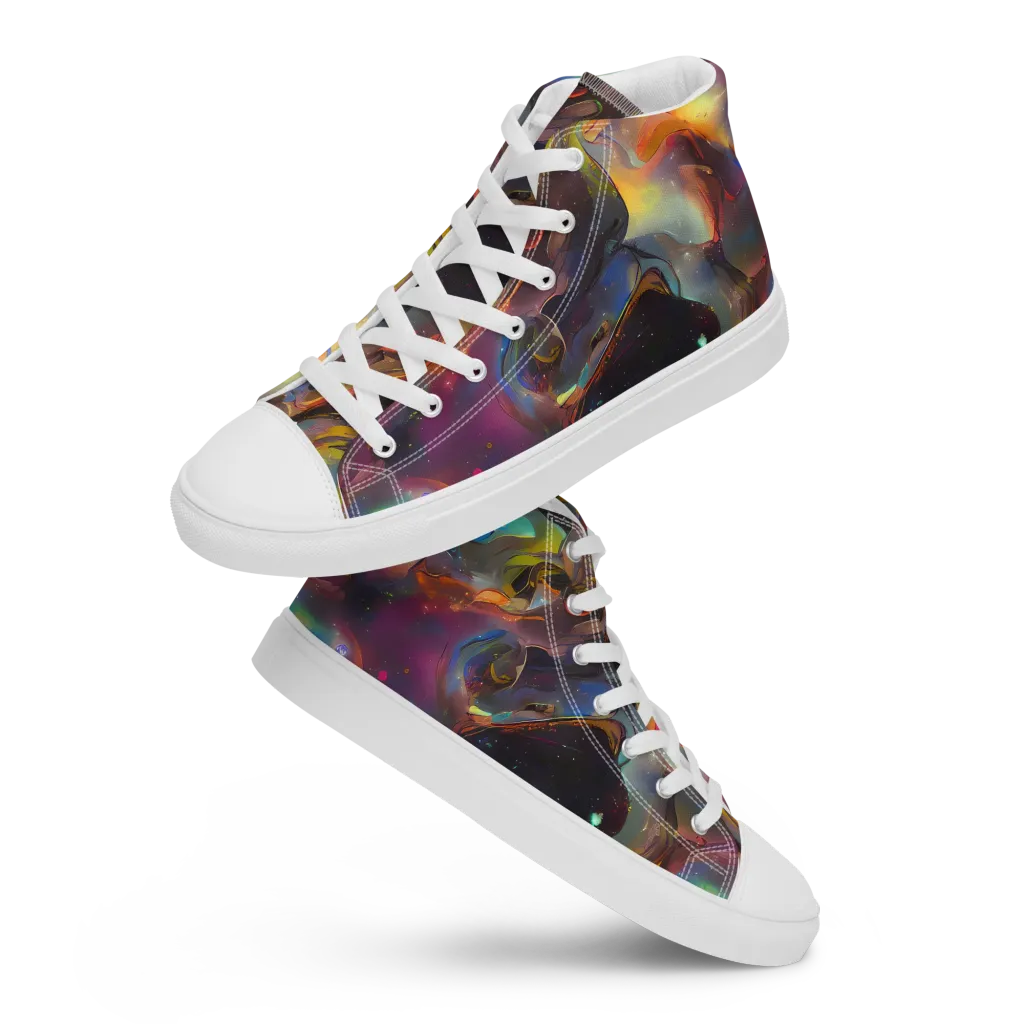 Cosmic Fusion on Women's High Top Canvas Shoes — Front