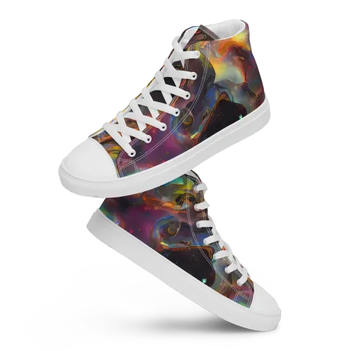 Cosmic Fusion on a Women's High Top Canvas Shoes