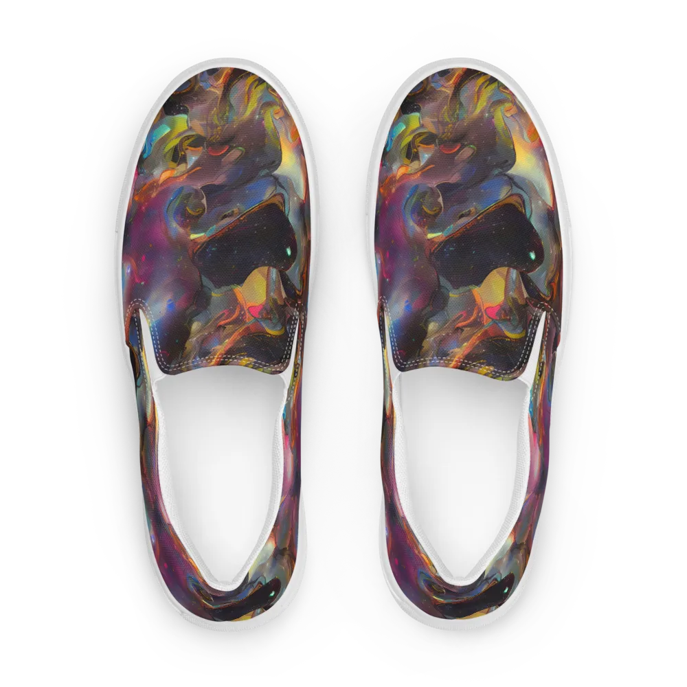 Cosmic Fusion on Men's Slip-On Canvas Shoes — Front