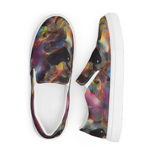 Cosmic Fusion on a Men's Slip-On Canvas Shoes