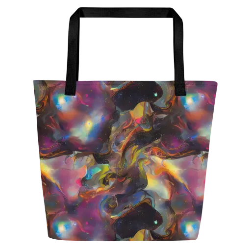 Cosmic Fusion on a Large Tote Bag W/ Pocket