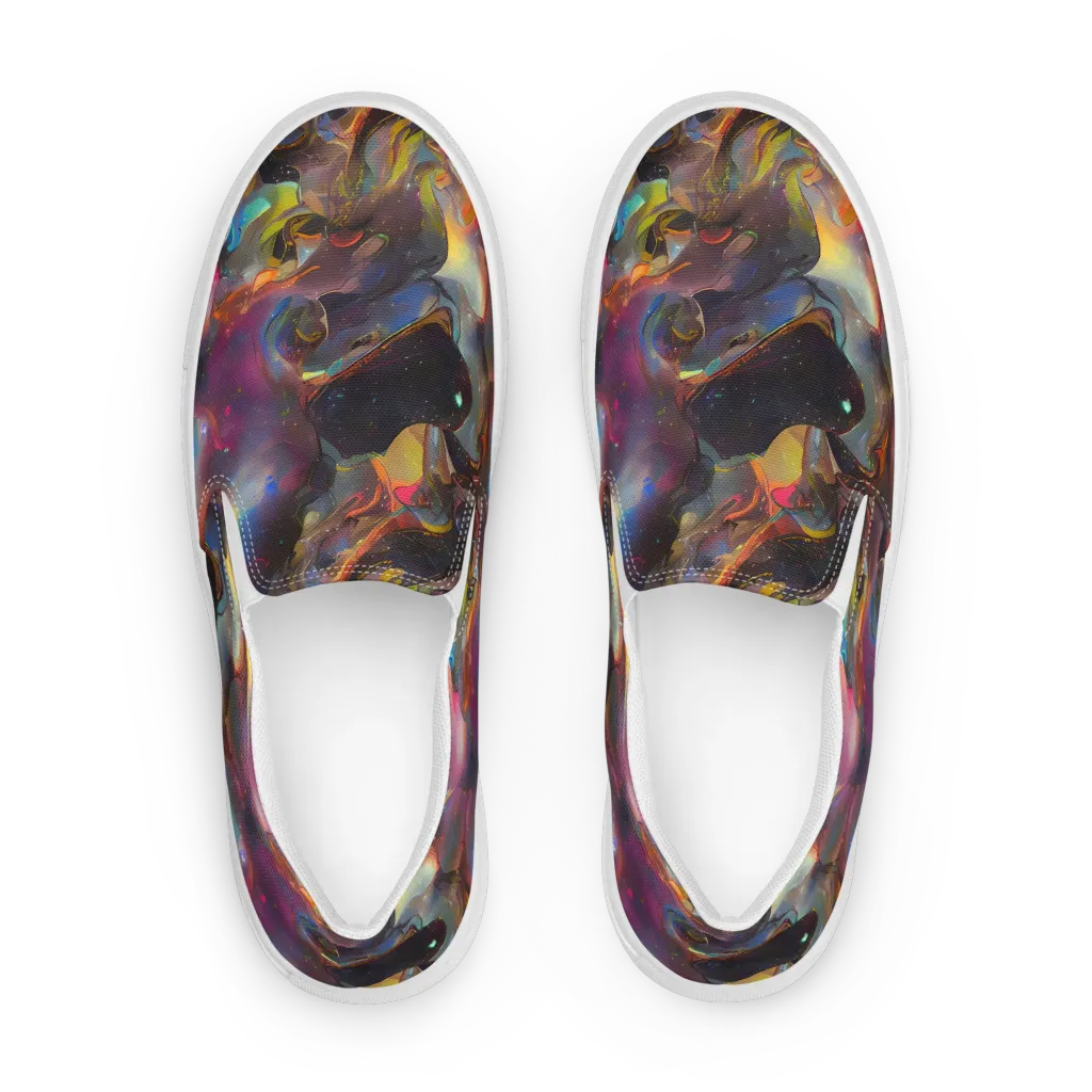 Cosmic Fusion on Women's Slip-On Canvas Shoes — Front