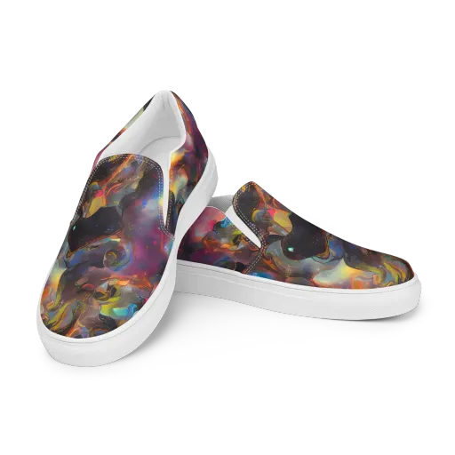 Cosmic Fusion on a Women's Slip-On Canvas Shoes
