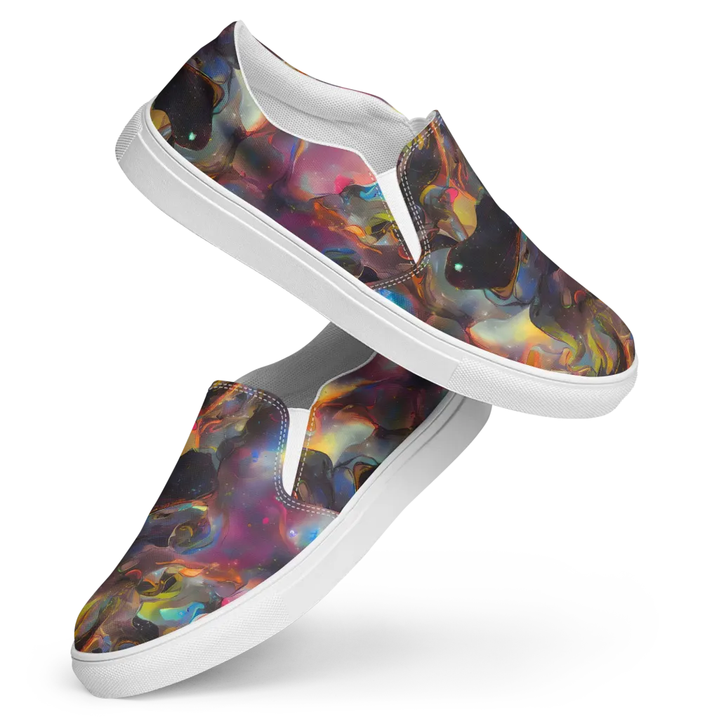 Cosmic Fusion on Women's Slip-On Canvas Shoes — Front