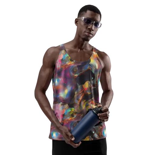 Cosmic Fusion on a Men's Tank Top