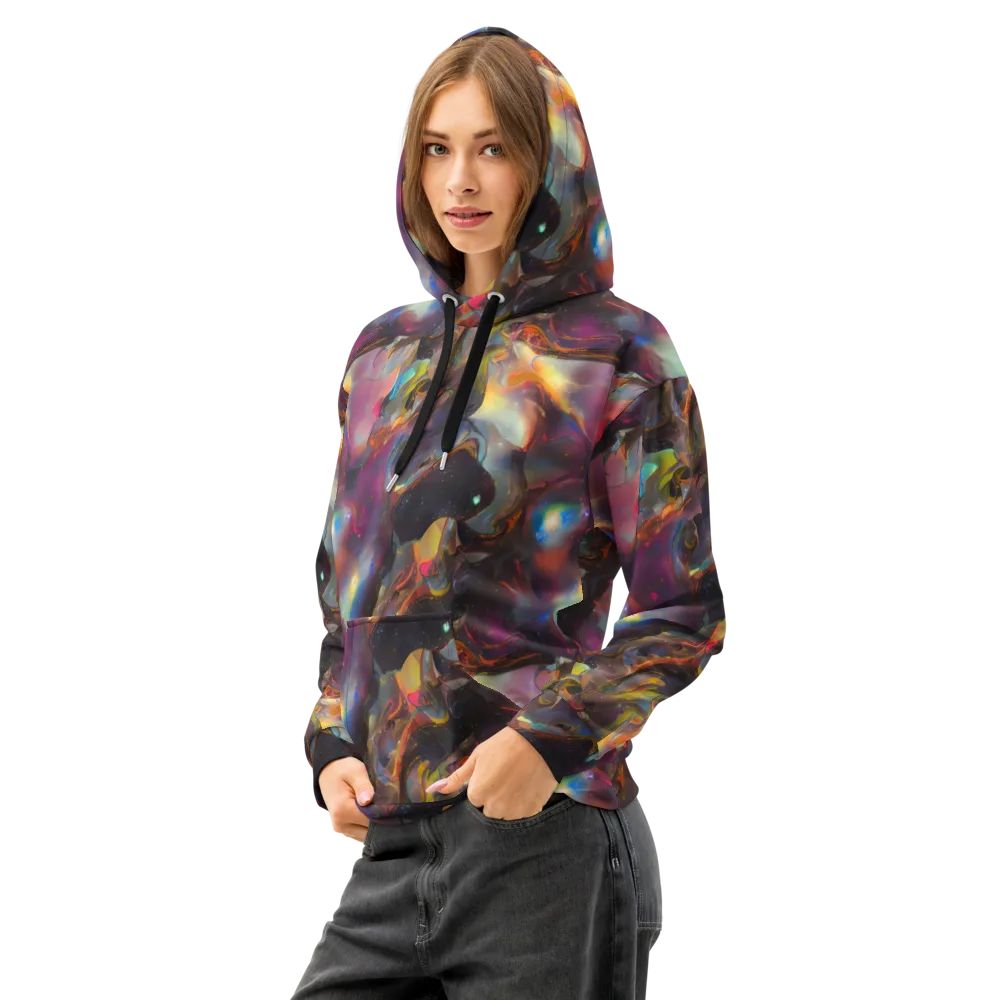 Cosmic Fusion on Cotton Hoodie — Left Front