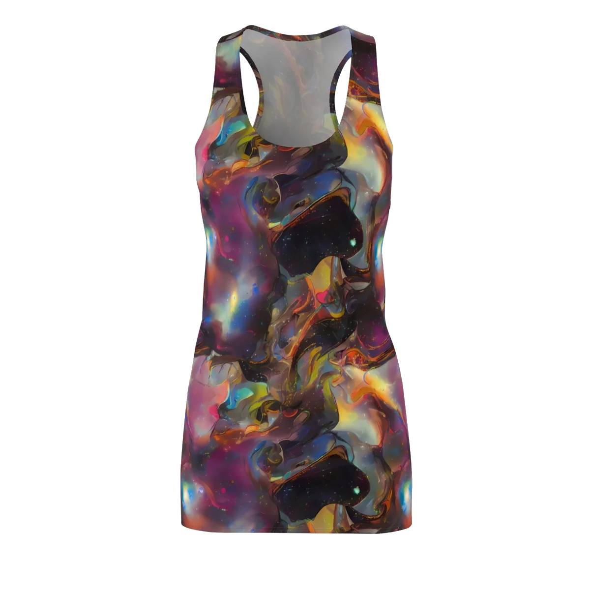 Cosmic Fusion on Racerback Dress — Front