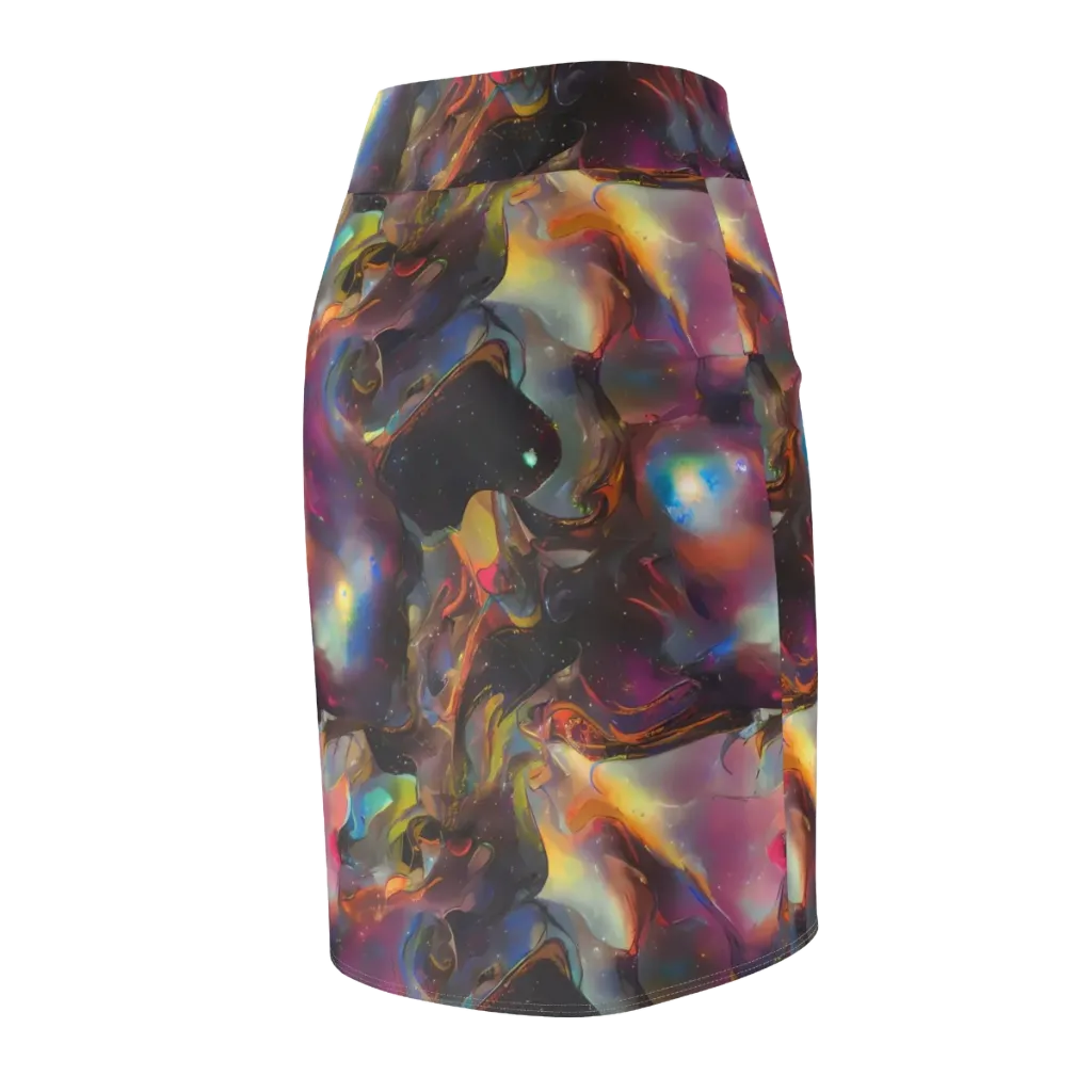 Cosmic Fusion on Pencil Skirt — Back Side