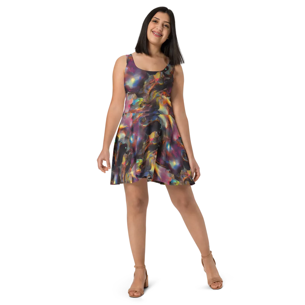 Cosmic Fusion on Skater Dress — Front