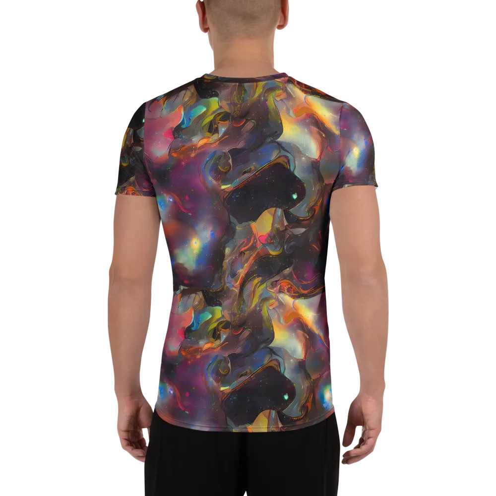 Cosmic Fusion on Men's Athletic T-Shirt — Back
