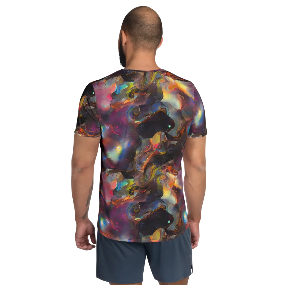 Cosmic Fusion on Men's Athletic T-Shirt — Back