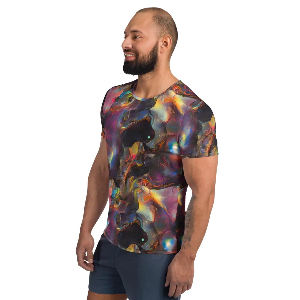 Cosmic Fusion on Men's Athletic T-Shirt — Left