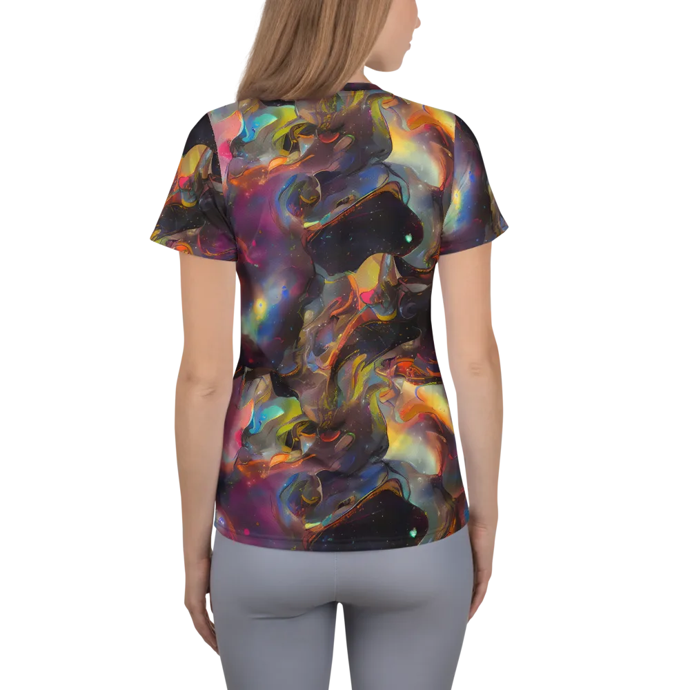 Cosmic Fusion on Women's Athletic T-Shirt — Back