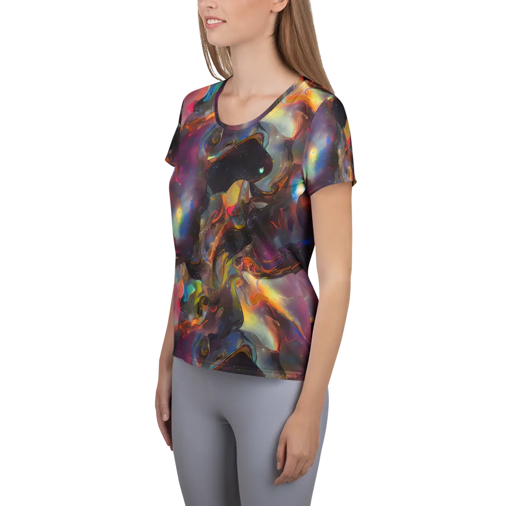 Cosmic Fusion on Women's Athletic T-Shirt — Left