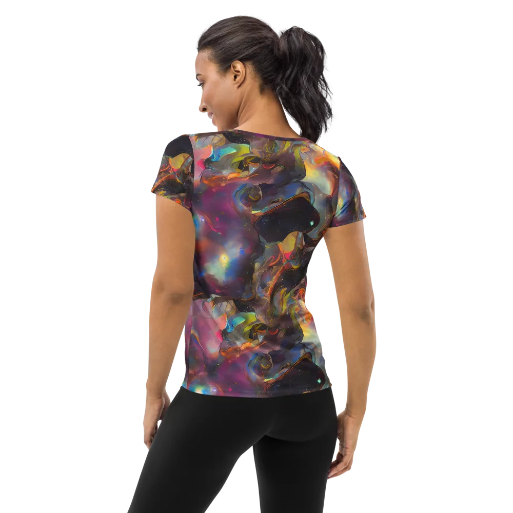 Cosmic Fusion on Women's Athletic T-Shirt — Back
