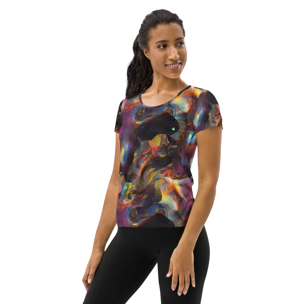 Cosmic Fusion on Women's Athletic T-Shirt — Left