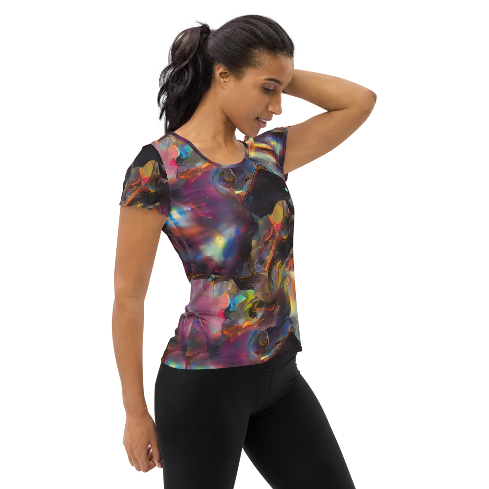 Cosmic Fusion on Women's Athletic T-Shirt — Right