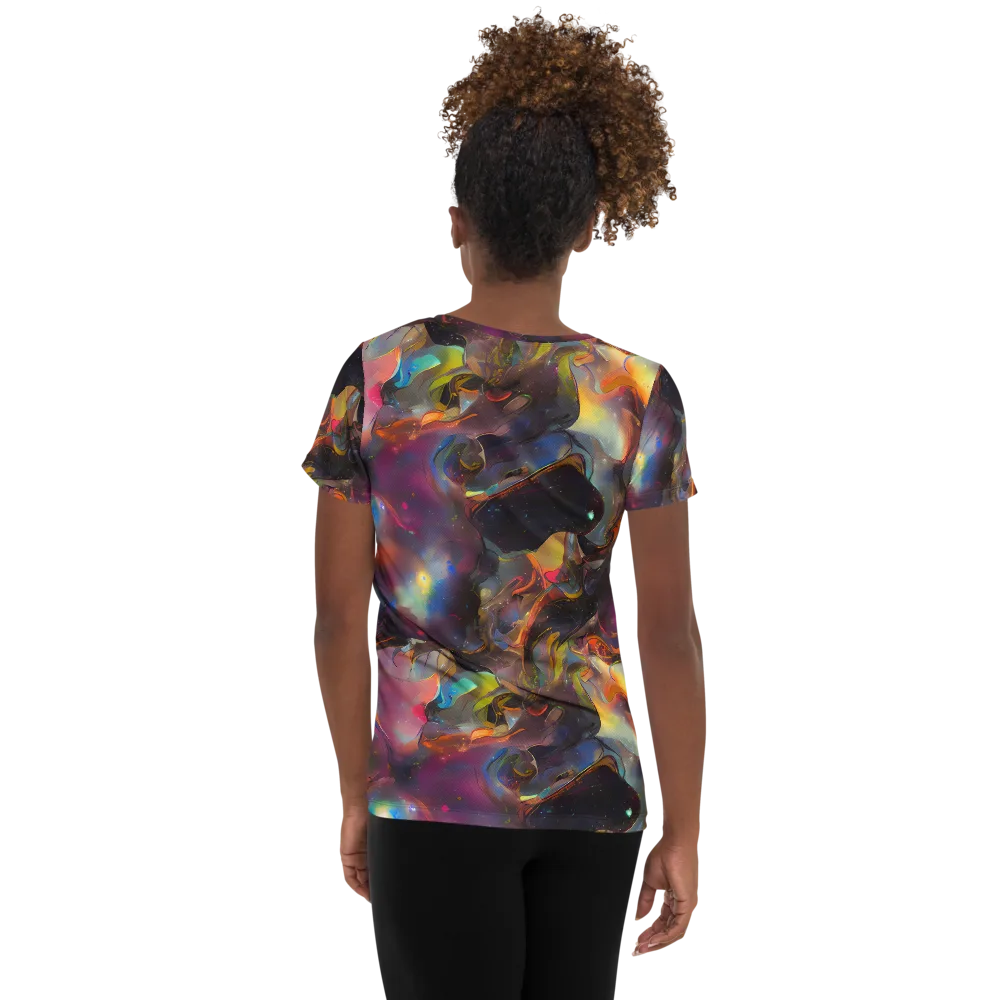 Cosmic Fusion on Women's Athletic T-Shirt — Back