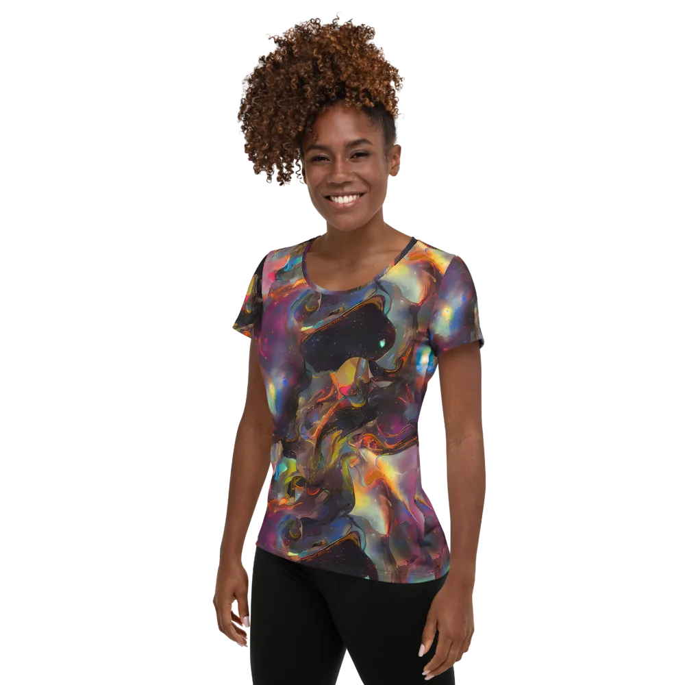 Cosmic Fusion on Women's Athletic T-Shirt — Left