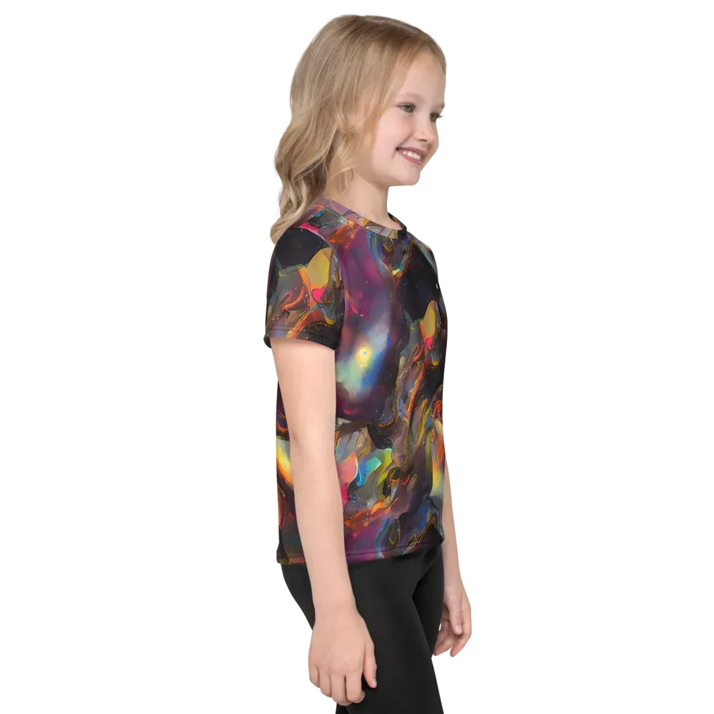 Cosmic Fusion on Kids Crew Neck T-Shirt — Right