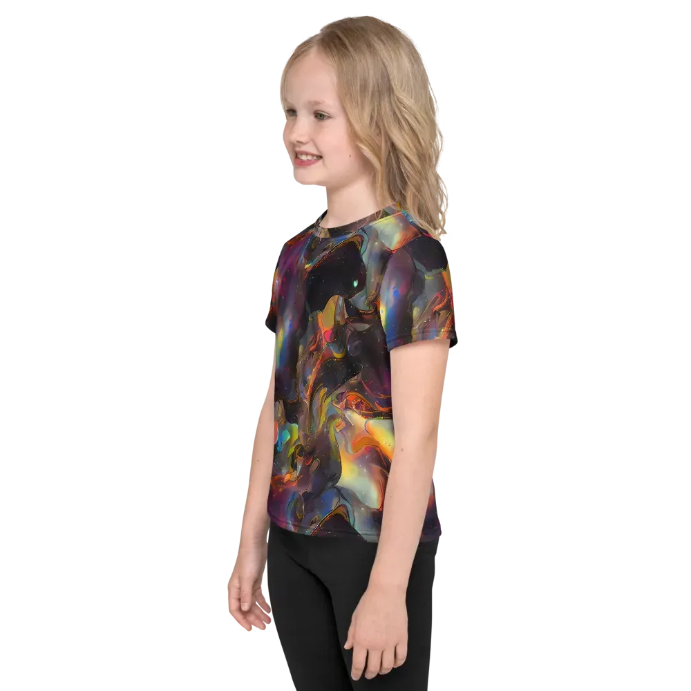 Cosmic Fusion on Kids Crew Neck T-Shirt — Left