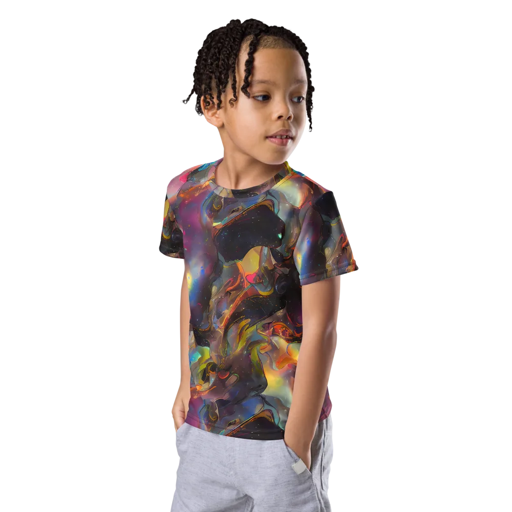 Cosmic Fusion on Kids Crew Neck T-Shirt — Left Front
