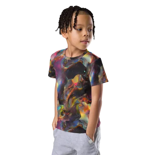 Cosmic Fusion on a Kids Crew Neck T-Shirt