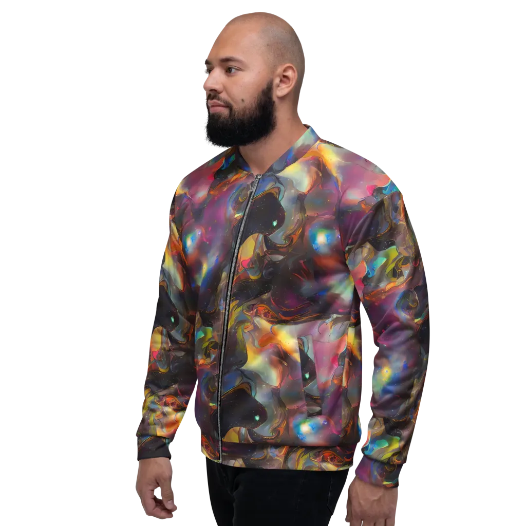 Cosmic Fusion on Bomber Jacket — Left
