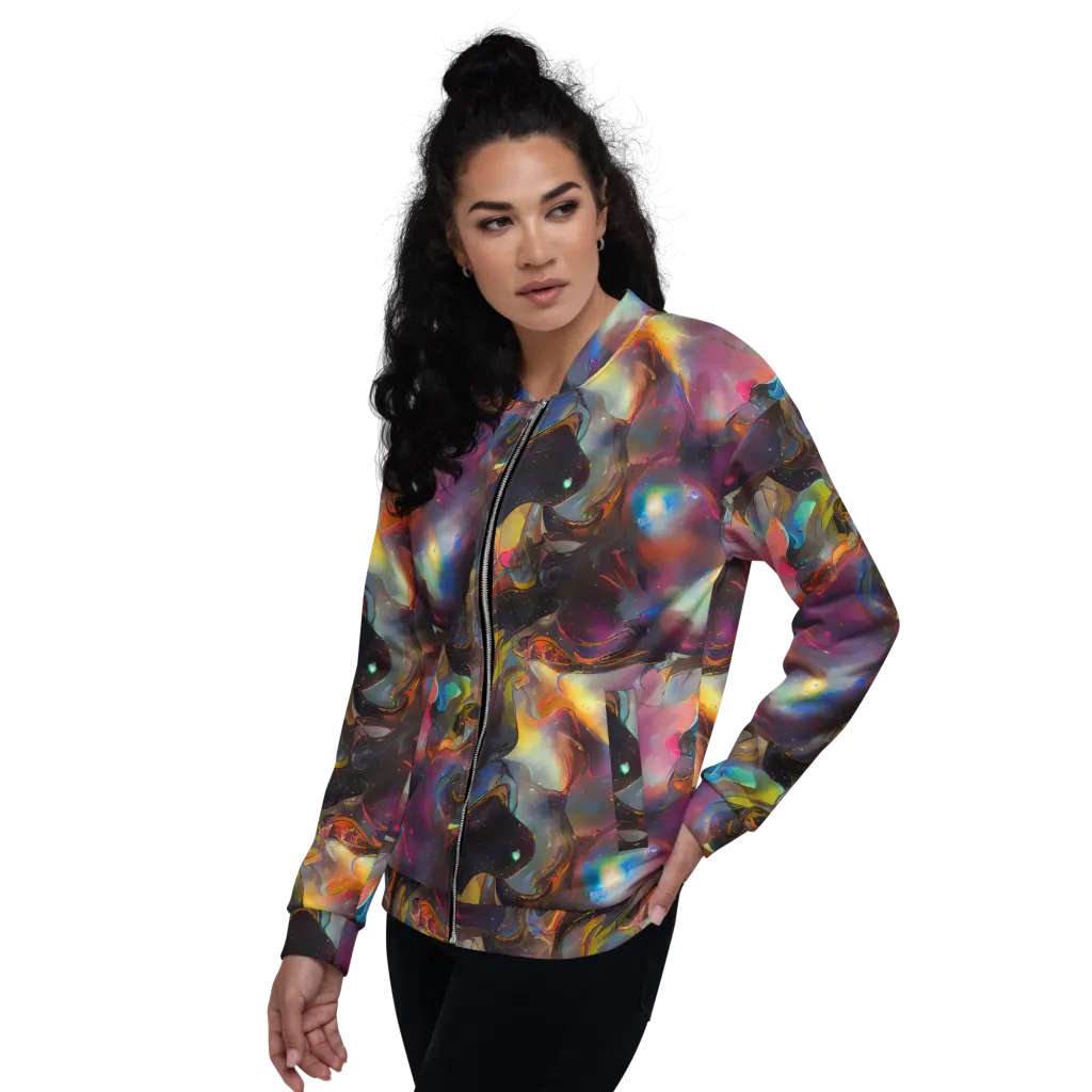 Cosmic Fusion on Bomber Jacket — Left