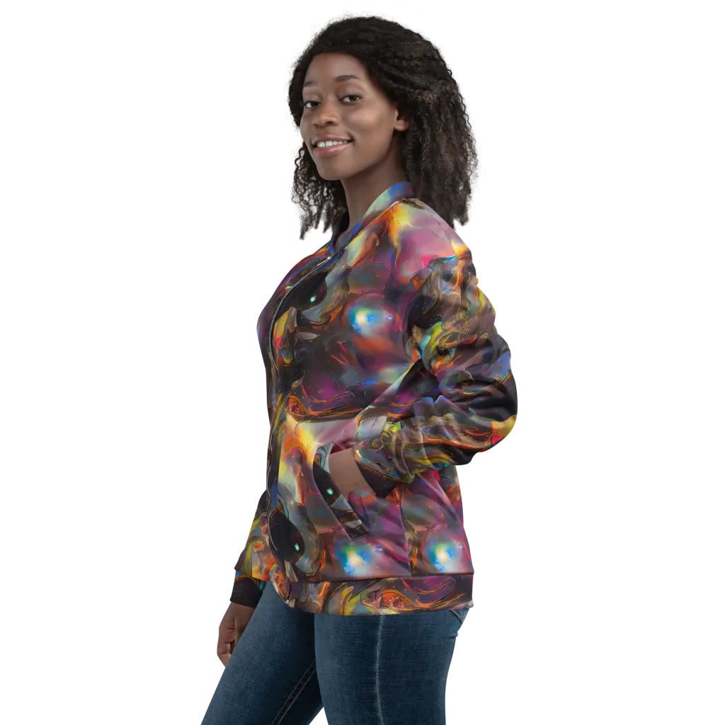 Cosmic Fusion on Bomber Jacket — Left