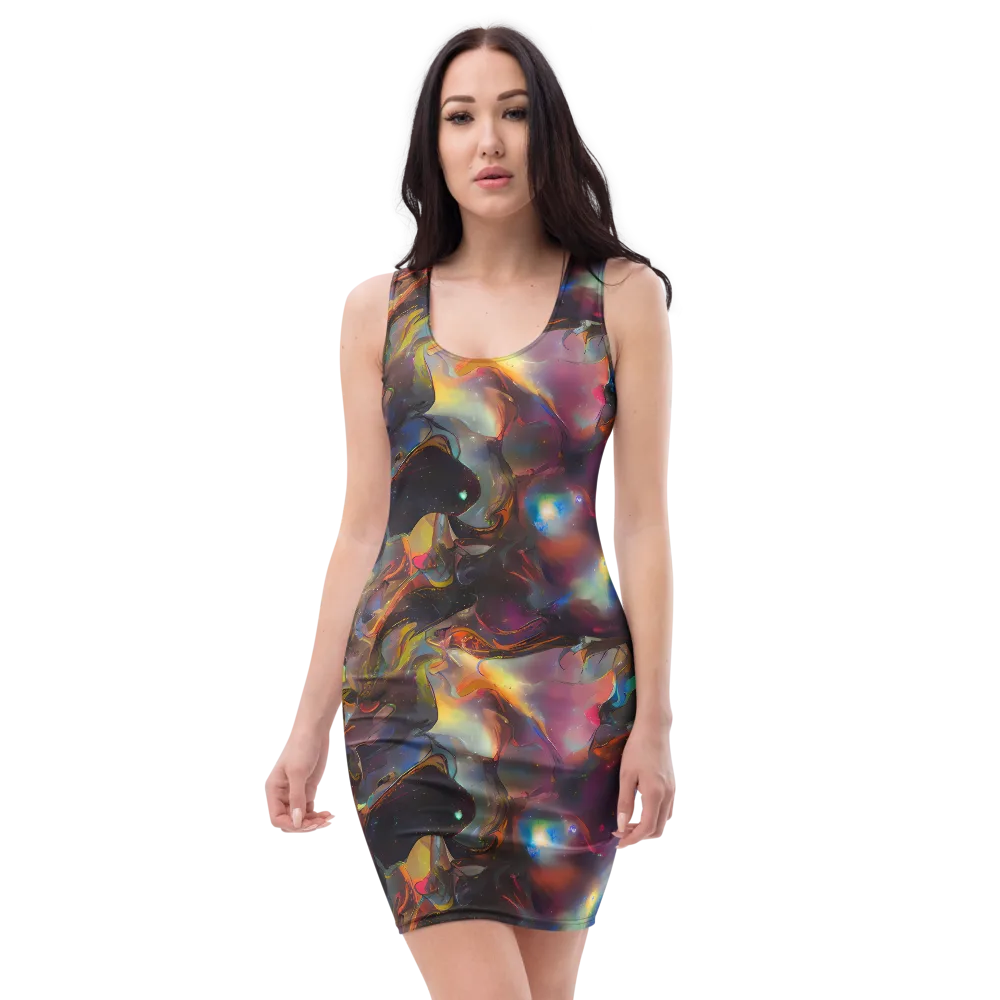 Cosmic Fusion on Bodycon Dress — Front