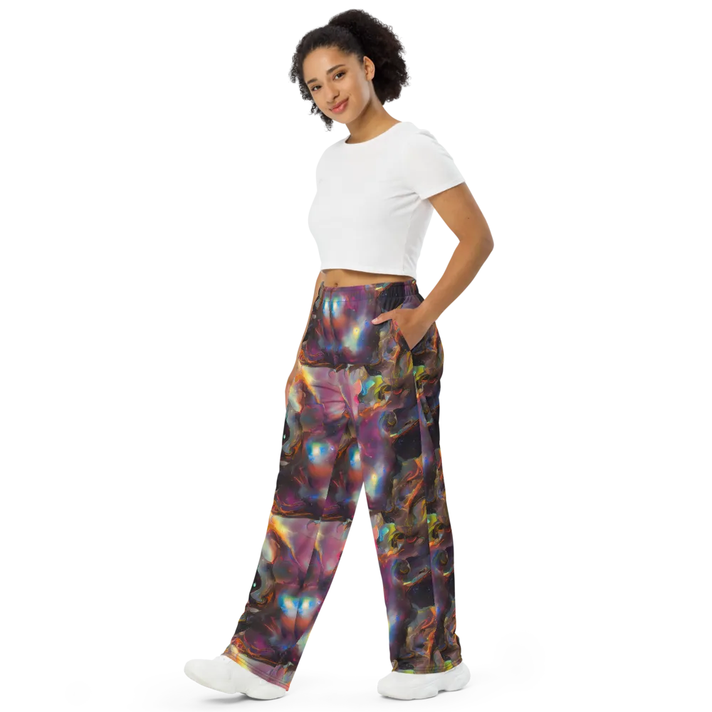 Cosmic Fusion on Wide-Leg Pants — Left Front