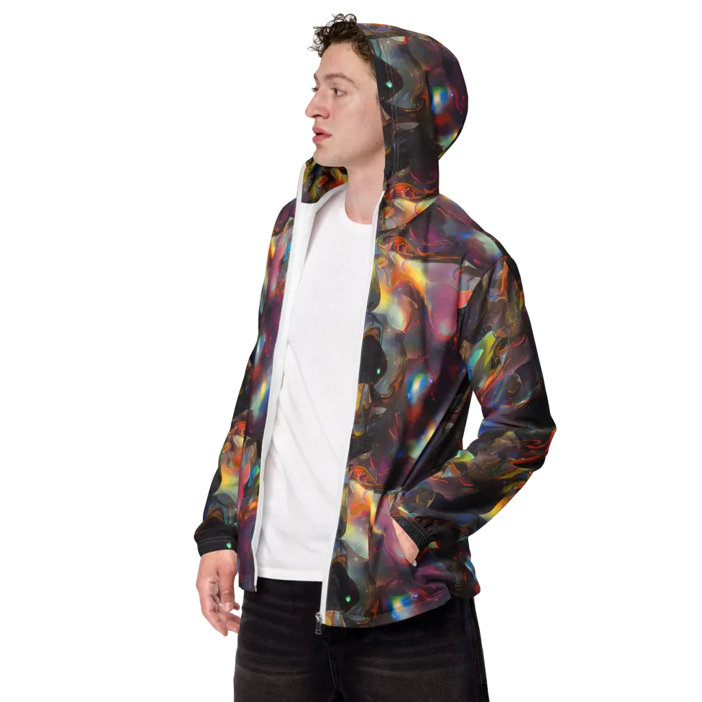 Cosmic Fusion on Men's Windbreaker — Left Front