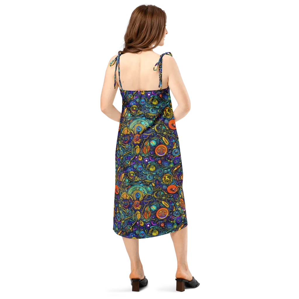 Vasnetsov Vortex on Slip Dress — Back