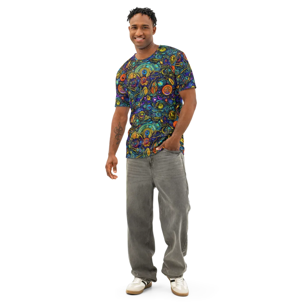 Vasnetsov Vortex on Men's Cotton Crew Neck T-Shirt — Front