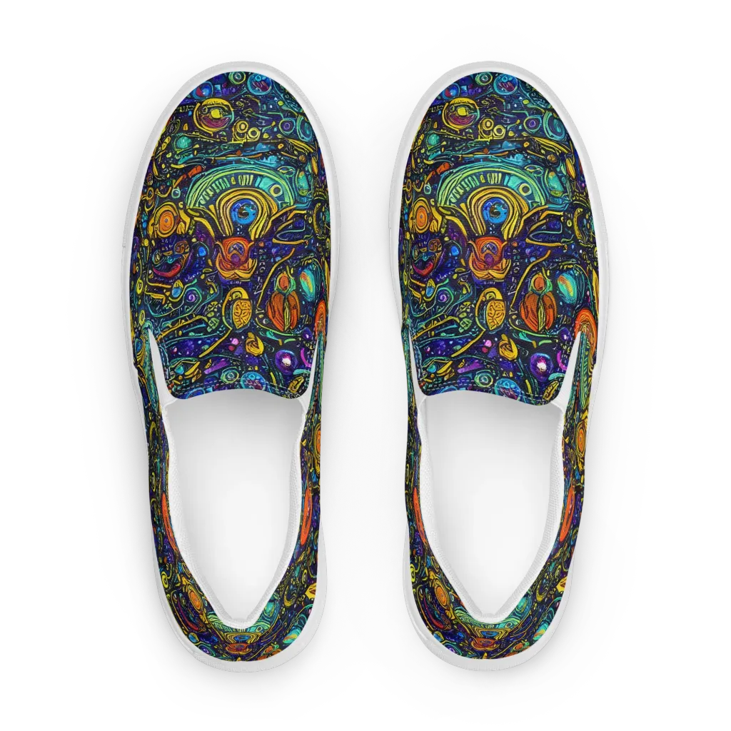 Vasnetsov Vortex on Men's Slip-On Canvas Shoes — Front