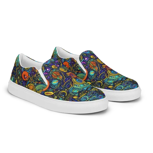 Vasnetsov Vortex on a Men's Slip-On Canvas Shoes