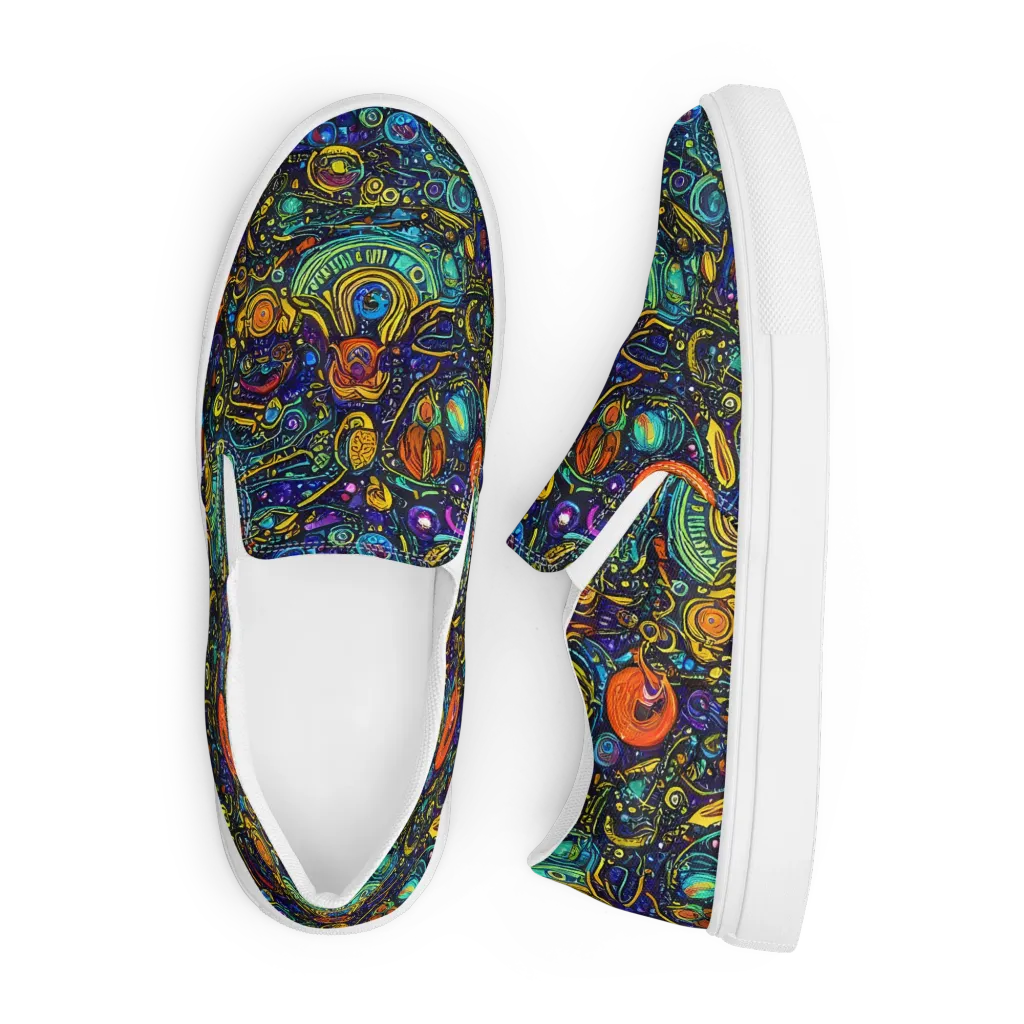Vasnetsov Vortex on Men's Slip-On Canvas Shoes — Front