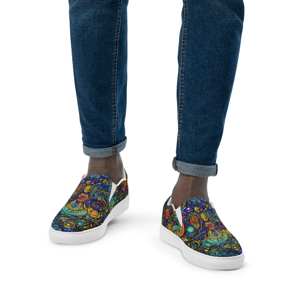Vasnetsov Vortex on Men's Slip-On Canvas Shoes — Front