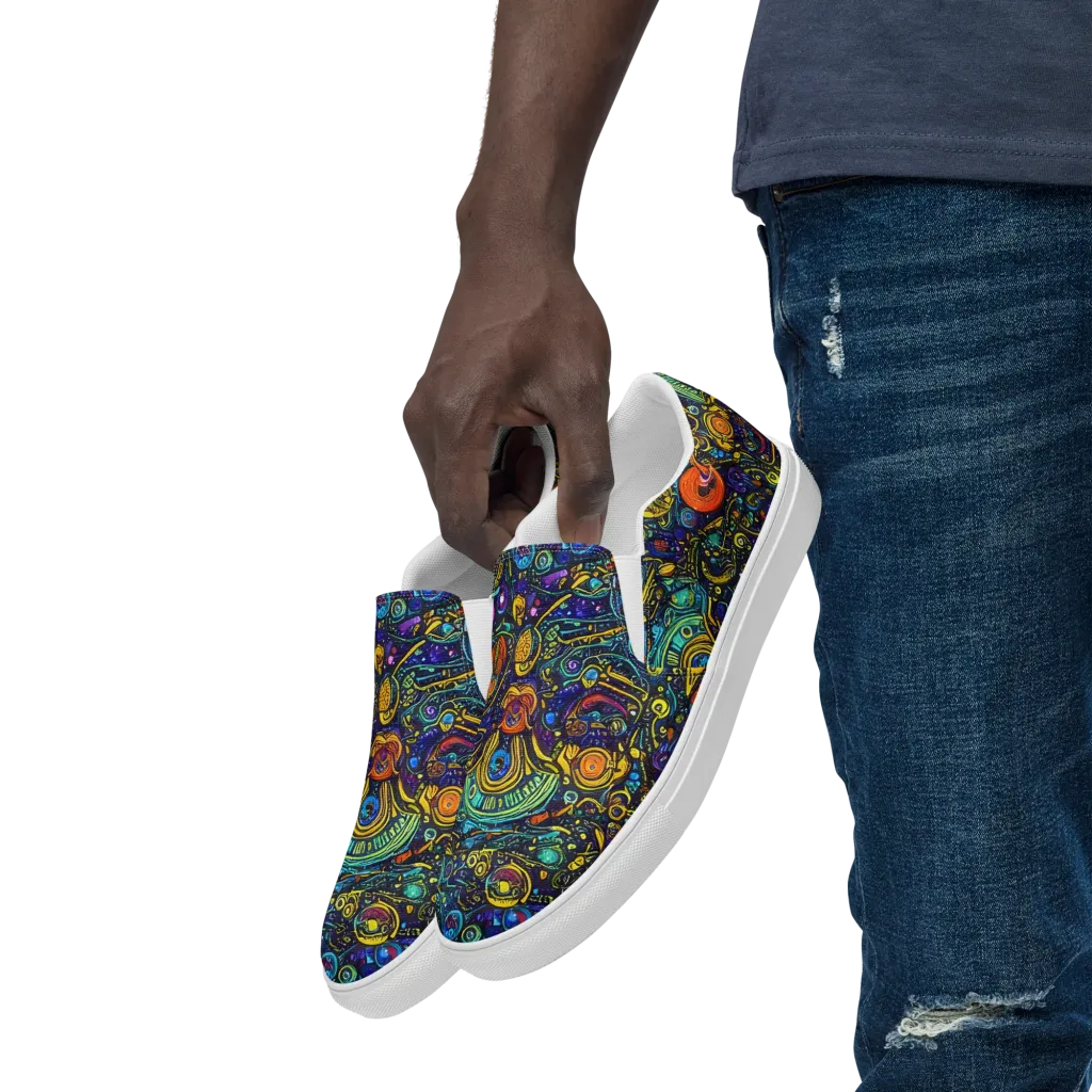 Vasnetsov Vortex on Men's Slip-On Canvas Shoes — Left Front