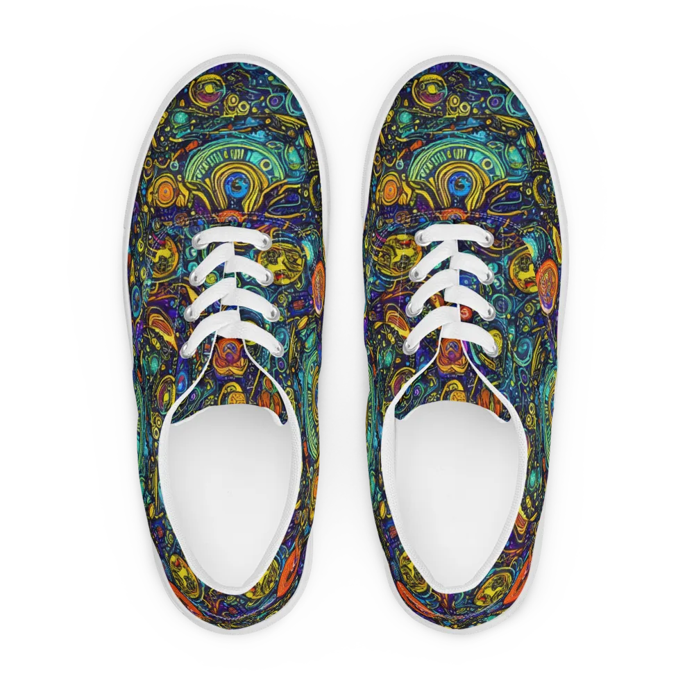 Vasnetsov Vortex on Men's Lace-Up Canvas Shoes — Front