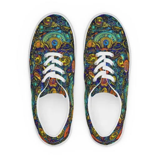 Vasnetsov Vortex on a Men's Lace-Up Canvas Shoes