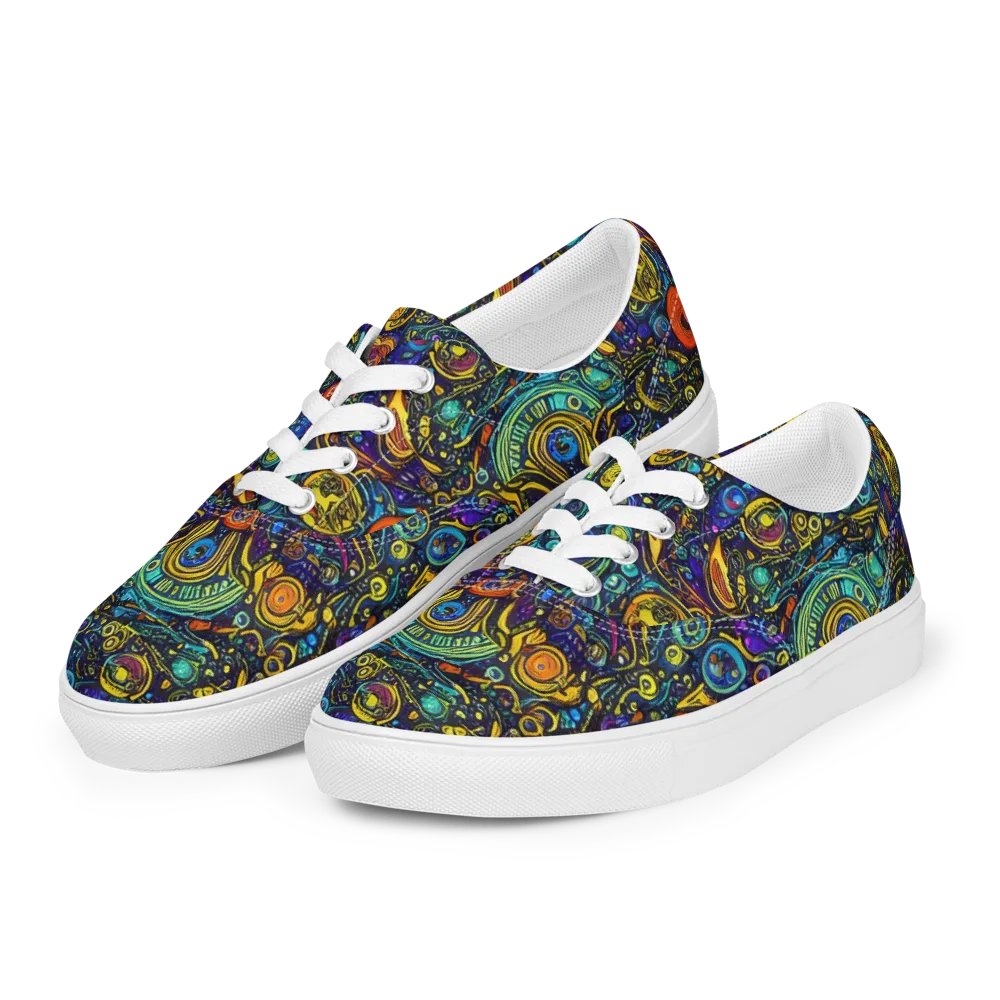 Vasnetsov Vortex on Men's Lace-Up Canvas Shoes — Left Front