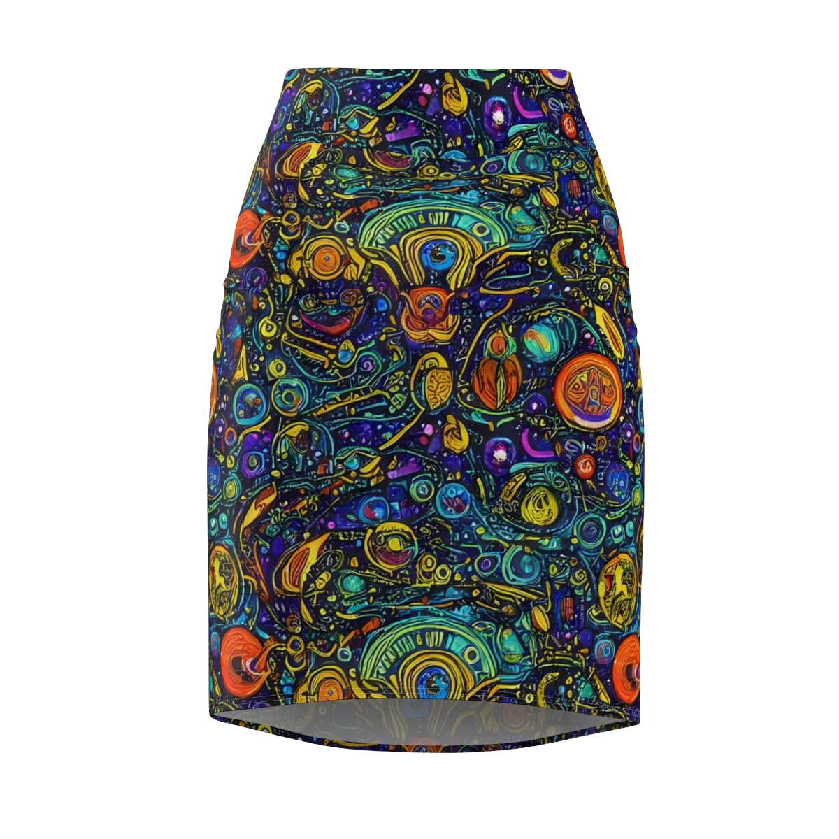 Vasnetsov Vortex on Pencil Skirt — Front
